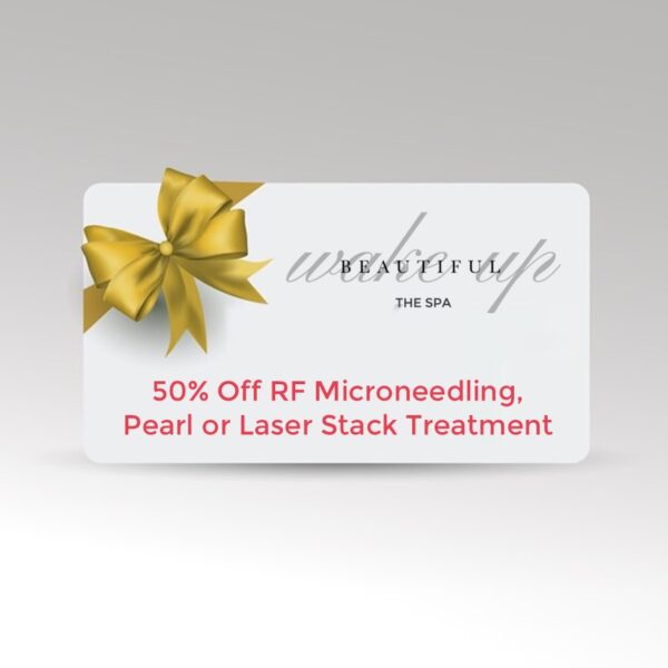 Book an RF Microneedling, Pearl or Laser Stack Treatment for 50% OFF